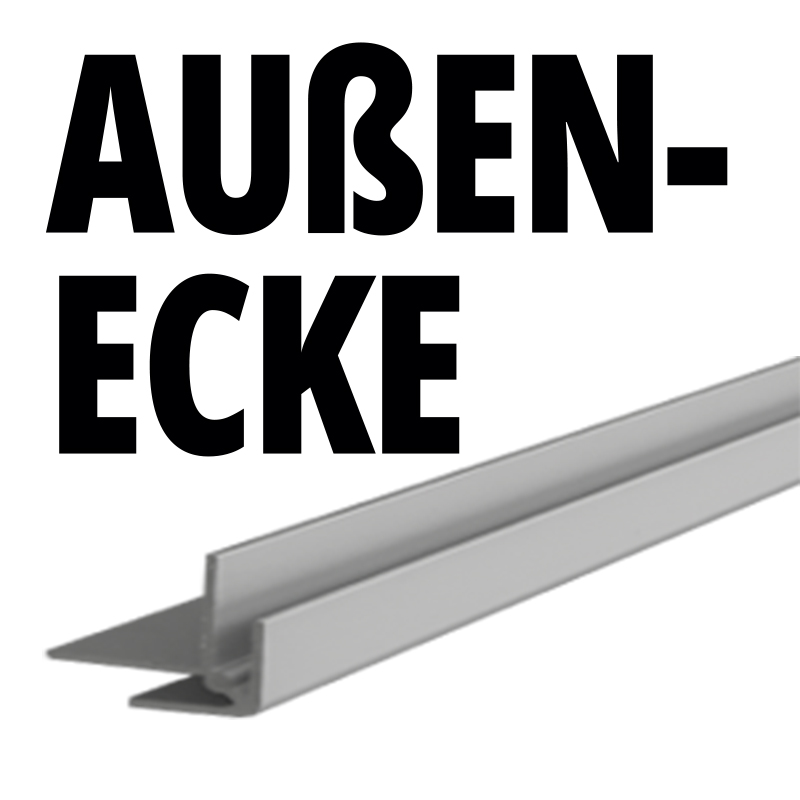 Bild einer Aluminium Außenecke zur Verwendung bei Wandverkleidungen