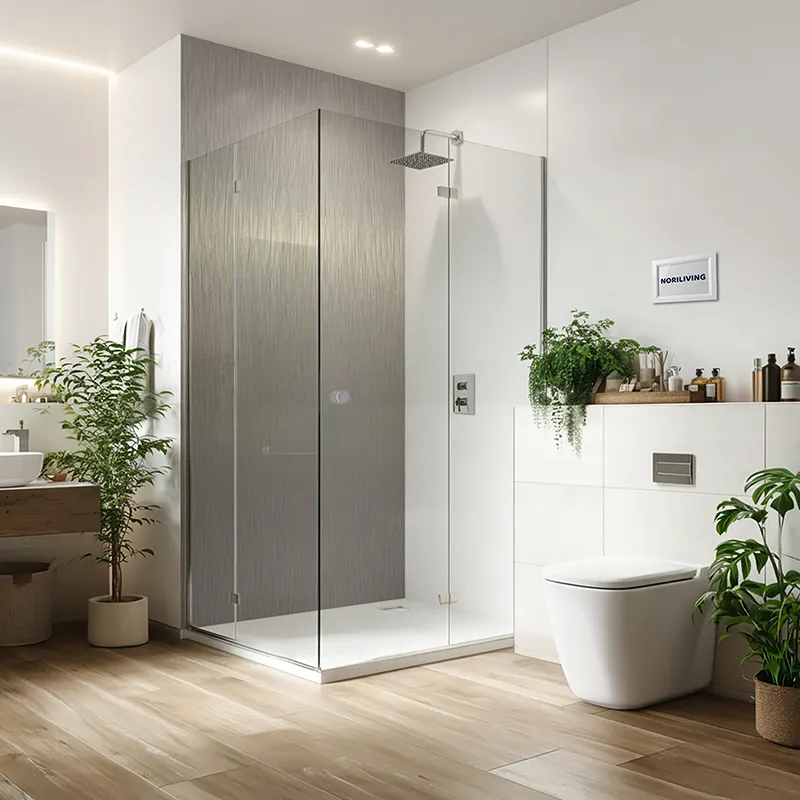 Duschrückwand Butlerfinish 1-5 teilig Silber Maxi