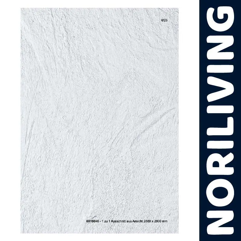 Detailansicht einer weißen Holzfurnier-Wandverkleidung von NORILIVING mit sichtbarer Struktur