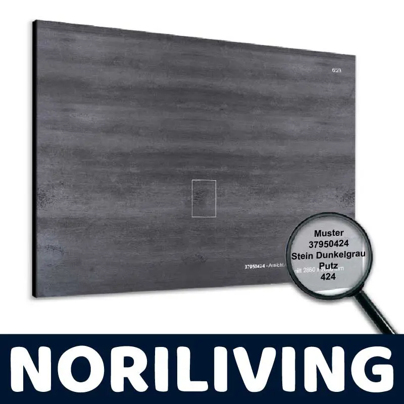 Dunkelgraue Stein-Musterplatte mit Putzstruktur von Noriliving, 37950424, Nahaufnahme